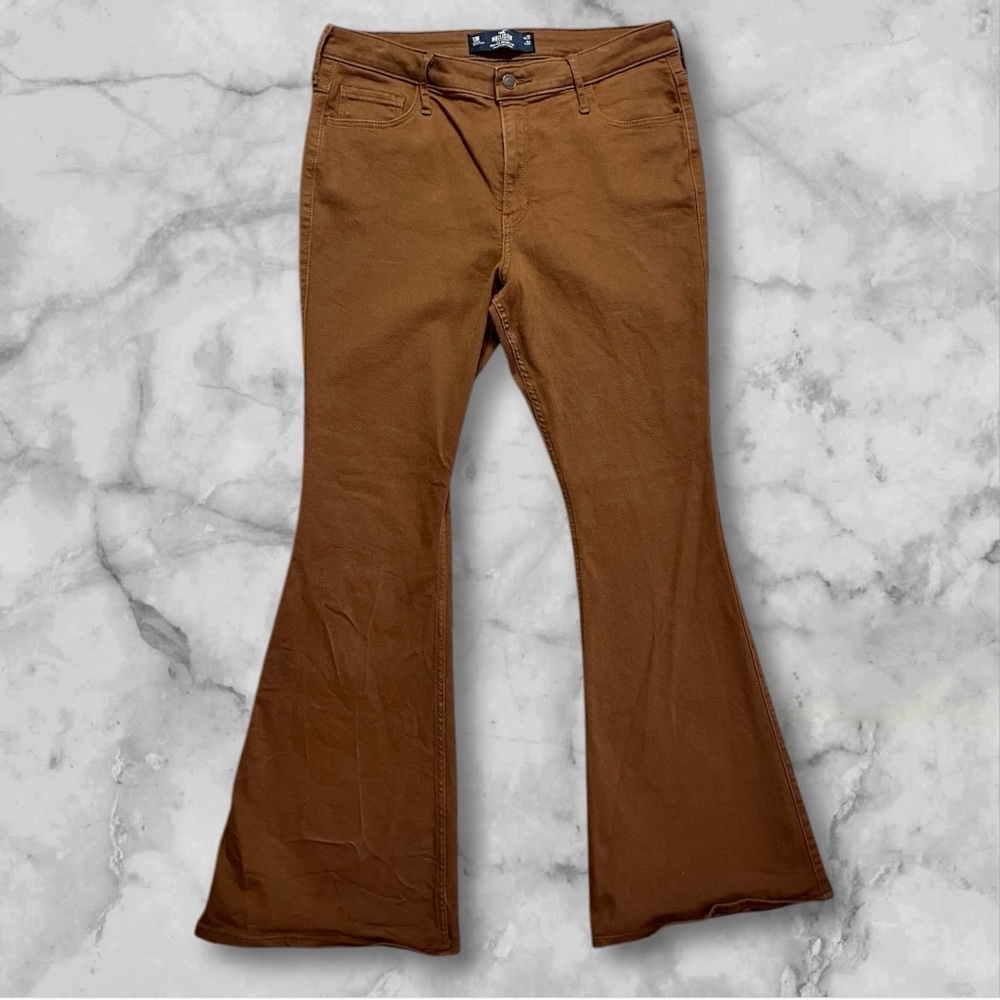 Hollister Brown Flare Wide Leg Jeans